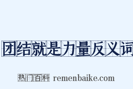 团结就是力量反义词是什么意思的图片